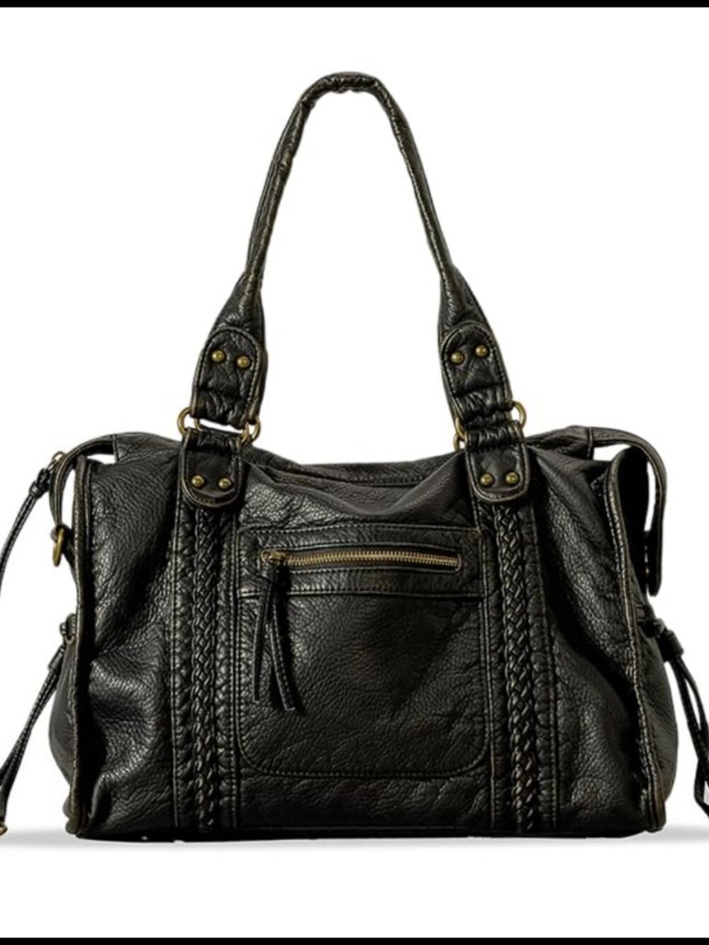 Soft Vegan Leather Hobo Tote Bag Adjustable Crossbody Shoulder Handbag